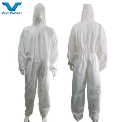 Fourniture adéquate de combinaisons jetables à micro-pores de type CE5 6 blanches avec poignet élastique
