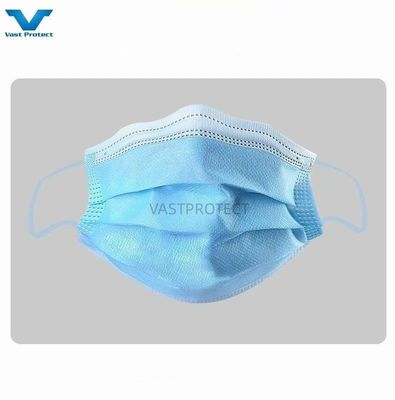 Masque VPT-Face 17,5x9,5 cm Masque de protection à trois couches jetable bleu non tissé