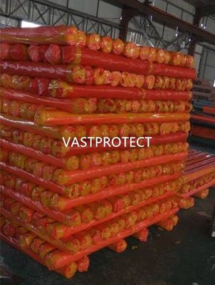 3.65m largeur double face en rouleau de bâches PE orange avec revêtement de papier double face