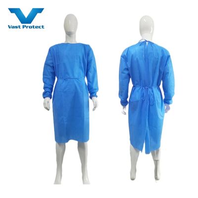90% de filtrage à usage unique AAMI Niveau 3 Isolement de protection SMS 45gm Robes OEM