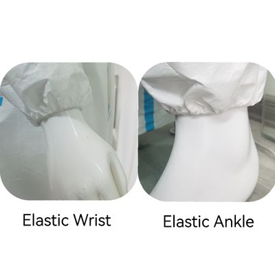 Couverture de protection médicale microporeuse non tissée CE personnalisable avec bord élastique pour poignet et cheville