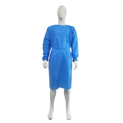 Longue manche Niveau 3 SMS Tissu anti-statique CE imperméable à l'eau Robes d'isolation jetables 120 x 140 cm