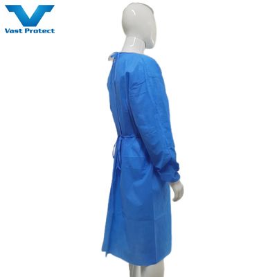 Longue manche Niveau 3 SMS Tissu anti-statique CE imperméable à l'eau Robes d'isolation jetables 120 x 140 cm