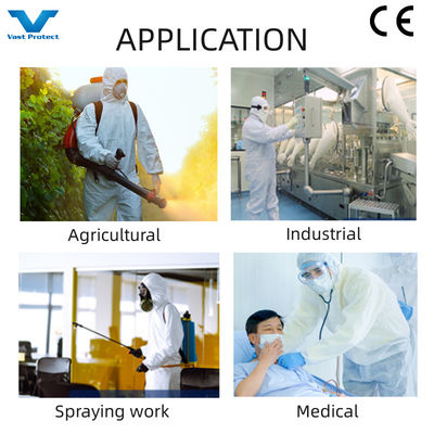 Anti-statique Tyvek 400 Vêtements de protection de type 5 6 Vêtements de protection de sécurité à usage unique