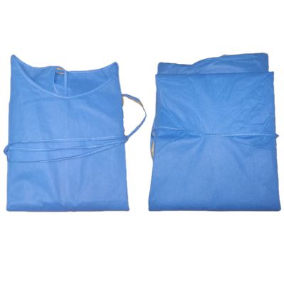 SMS Tissu non tissé Robe isolante imperméable bleue pour les instruments de classe I OEM offert