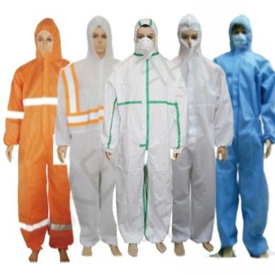 Vêtements de protection individuelle de type 4 5 6 SMS PP Vêtements de couverture microporous Sécurité industrielle