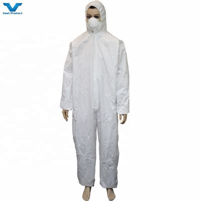 Vêtements de protection individuelle de type 4 5 6 SMS PP Vêtements de couverture microporous Sécurité industrielle