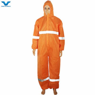 Vêtements jetables à bande réfléchissante en matériaux microporous/SMS/non tissés/PP