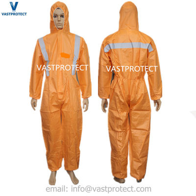 Vêtements de travail mécaniques orange combinaisons jetables Ce Type 5/6 Catégorie 3 Vêtements de protection US
