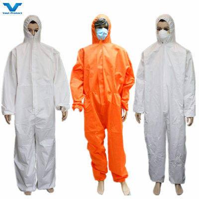 VPT621 EPI de sécurité industrielle imperméable à l'eau respirant chimique blanc combinaisons jetables