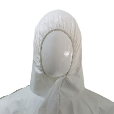 Vêtements de sécurité à usage unique blancs microporous 56GSM Tyvek 500 PPE pour le marché du Chili