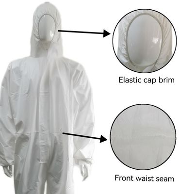 Vêtements de protection respirants En1149 Vêtements de protection microporous avec conception entièrement fermée