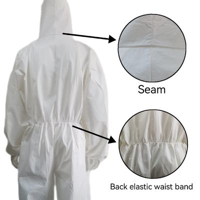 Vêtements de protection respirants En1149 Vêtements de protection microporous avec conception entièrement fermée