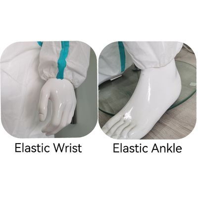 Vêtements de protection en tissu non tissé SMS blanc stérile PPE Vêtements de protection chimiques avec logo personnalisé