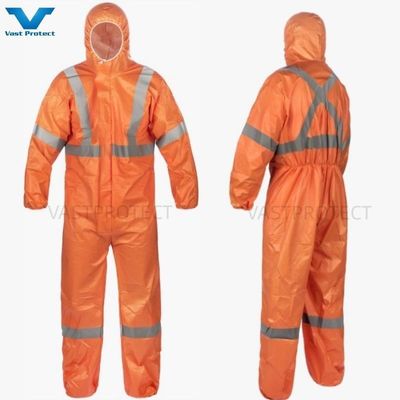 Personnalisation entièrement fermée Disposable Bi Color Réfléchissant Pérou Type 5 6 Coverall
