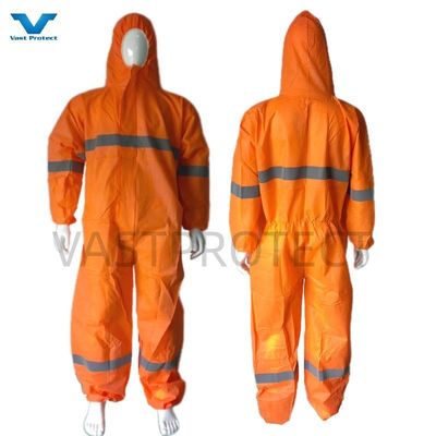 Personnalisation entièrement fermée Disposable Bi Color Réfléchissant Pérou Type 5 6 Coverall