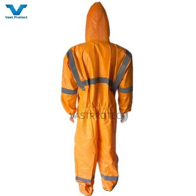 Personnalisation entièrement fermée Disposable Bi Color Réfléchissant Pérou Type 5 6 Coverall