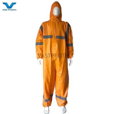 Personnalisation entièrement fermée Disposable Bi Color Réfléchissant Pérou Type 5 6 Coverall