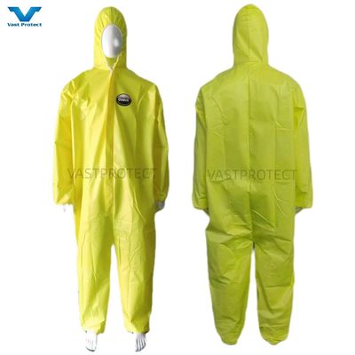 Vêtements de protection jaunes industriels à l'épreuve des produits chimiques