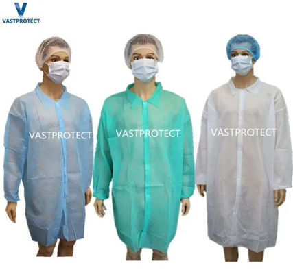 Saison printemps-automne Vêtements de travail jetables Vêtements de laboratoire industriels en PP