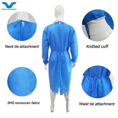 Des vêtements d'isolation SMS/PP/PP PE anti-statiques doux Une offre adéquate d'impression de logo bleu disponible