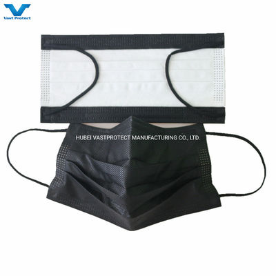 Masque jetable non tissé à boucle d'oreille 3 plis blanc