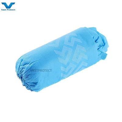 Couverture de chaussure imprimée de style élastique polyester jetable 10-30g bleu