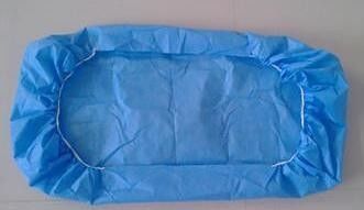 80*200cm personnalisé Lit en tissu non tissé en PP à usage unique en bleu blanc