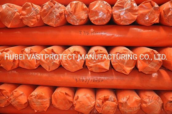 Couche à double face orange imperméable à l'eau PE Poly Tarps Roll 3,65m Largeur motif simple