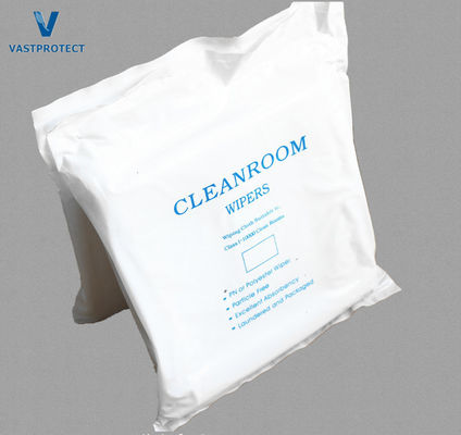 Essuie-glace en microfibre pour salle blanche avec personnalisation Blanc ESD sans lingot 100% polyester