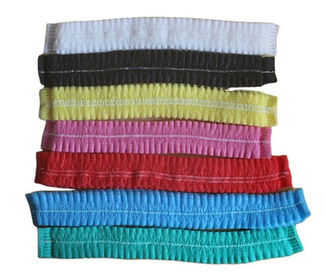 18" 21" PP non tissé Single Double Elastic Clip Strip Bouffant Hairnet Mob Cap Sélection de couleur Blanc