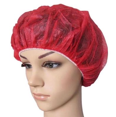 PP non tissé Cap bouffant rond jetable 21 prime / 24 prime Points de diamètre 53/60cm 10/12GSM 100/Bx 1000pack
