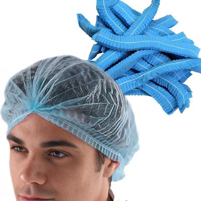 Classe I à usage unique en PP non tissé, bandes de chapeaux pliables, bonnet à pinceau plié, validité 3 ans