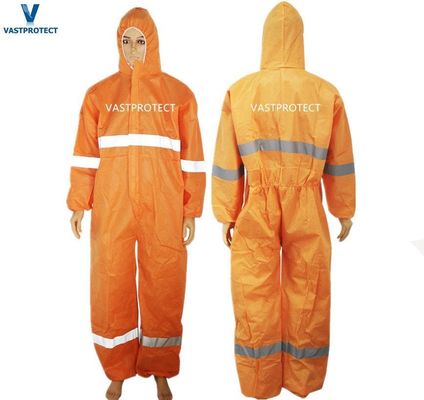 Blanc Orange SMS Microporeux Sf Mf Couvre-vises jetables avec ruban réfléchissant