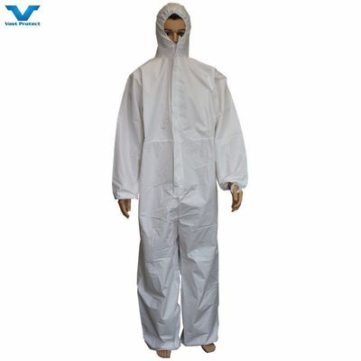 Catégorie 3 Type 56 Vêtement de protection non tissé en PP à usage unique, microporeux, tout en un