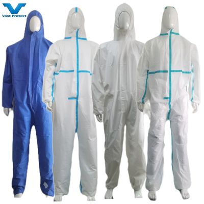 50GSM CE Catégorie 3 Type 5 6 Anti-statique En1149 Vêtements de protection jetables étanches à l'eau