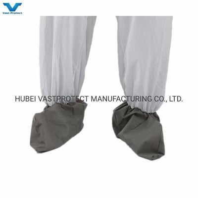 Équipement de protection individuelle de sécurité industrielle non tissé, combinaisons à usage unique, microporouses, avec couverture anti-dérapant gris