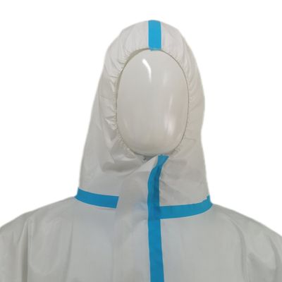 175*140cm Vêtements de sécurité blancs non tissés pour le type CE5 6