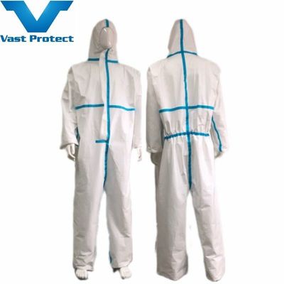 Facile à porter Blanc respirant anti-statique Microporous jetable avec couture scellée