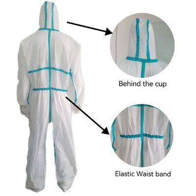 175*140cm Isolation de protection jetable SMS Couverture non tissée avec couture en ruban adhésif