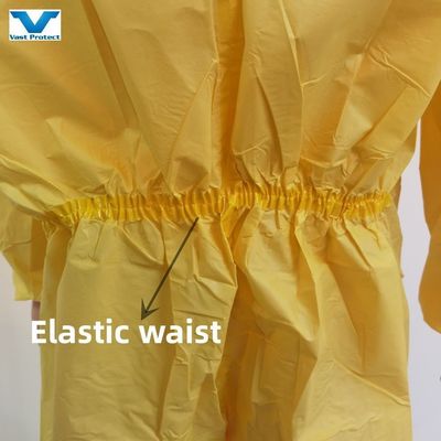 175*140cm Couverture entièrement fermée disposable de protection chimique