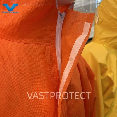 175*140cm S-5XL Type5 6 SMS 56GSM Vêtements orange avec ruban réfléchissant Marché australien