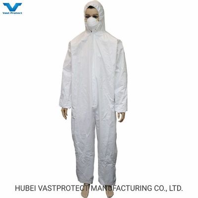 DuPont Tyvek Peinture blanche jetable Hazmat Tychemical Work Coverall Chaudière Travail Costume de sécurité avec collier à capuche