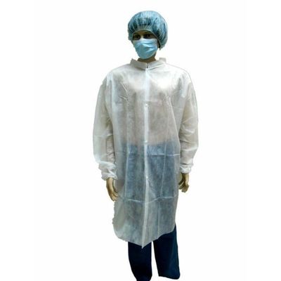 Pour les visiteurs de l'industrie alimentaire, manteau de laboratoire en PP non tissé sur mesure