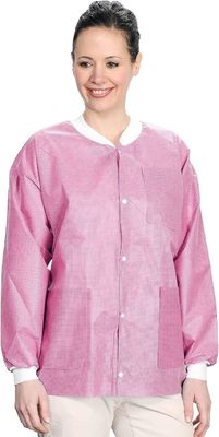 Vêtements de laboratoire jetables Longueur de hanche Vêtement de laboratoire recyclable Unisexe à l'épreuve de la poussière V601