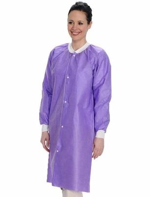 45GSM SMS Dental Unisexe Disposable Lab Jackets à l' avant et au col ouvert