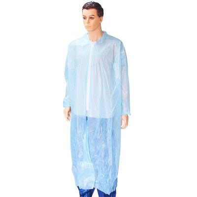 Vêtements de laboratoire bleu ciel pour adultes EPI Spp SMS 45GSM Peinture anti-éclaboussures avec collier Mao