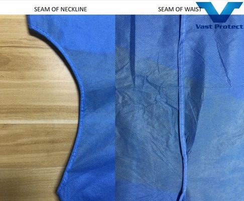 Couverture AAMI SMS à usage unique manchette élastique anti-statique hypo-allergénique Tissue habillement d'isolation