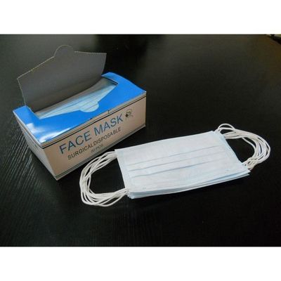 Masque facial jetable de type I II Iir protégeant l'oreille en noir et blanc en PP 3 couches