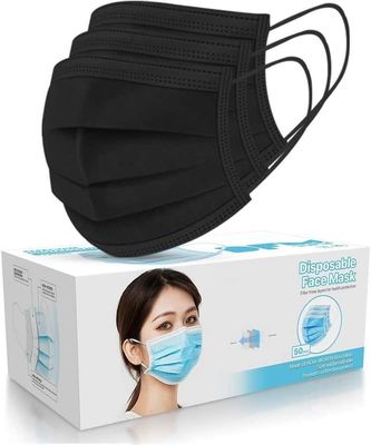 Masque facial jetable à 3 plis, doux et confortable, respirant pour adultes, avec boucle d'oreille de 14,5*9,5 cm